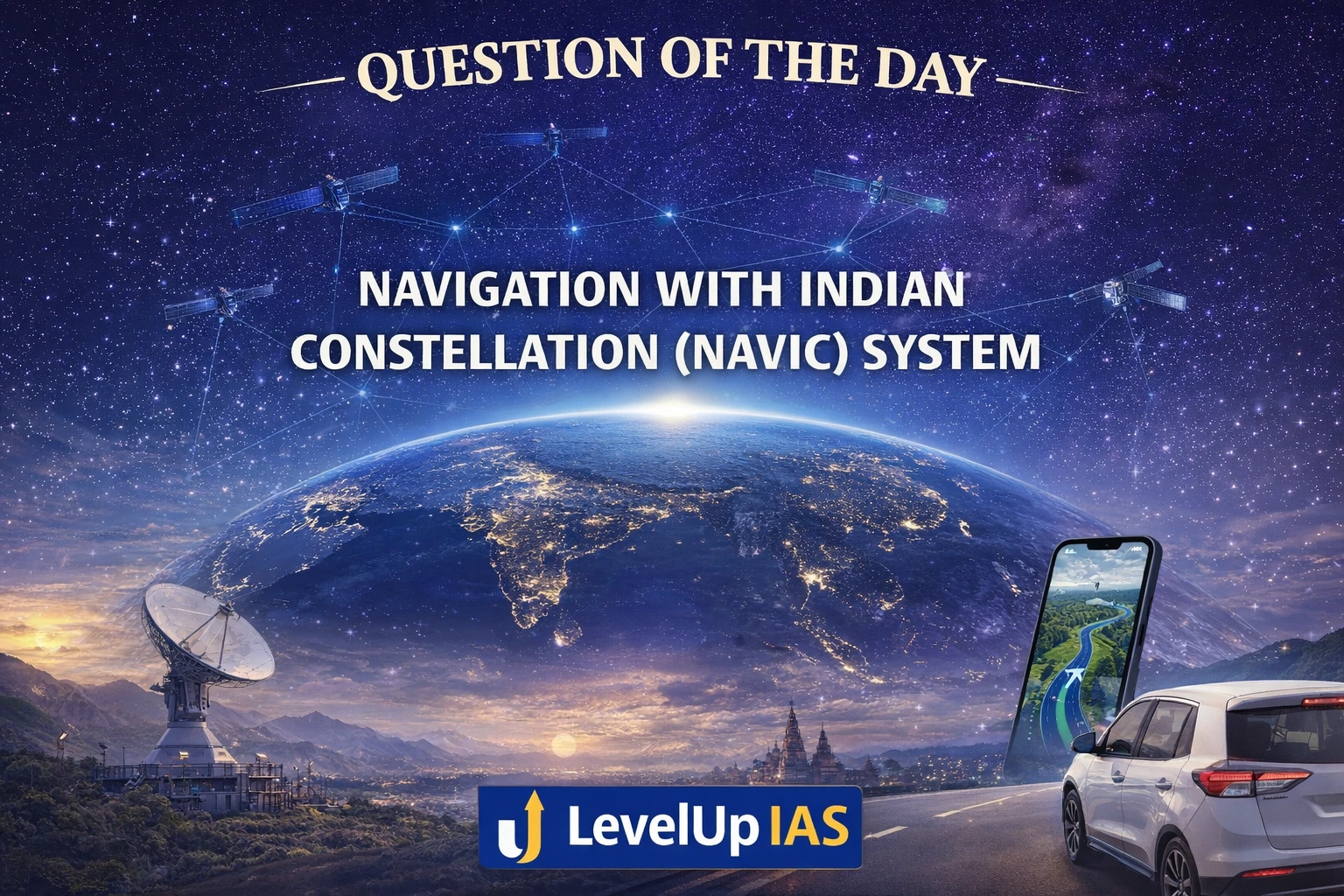 Question of the Day – NAVIGATION WITH INDIAN CONSTELLATION (NAVIC) SYSTEM