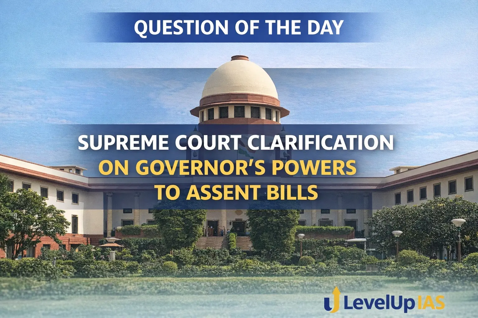 Question of the Day – SUPREME COURT CLARIFICATION ON GOVERNOR’S POWERS TO ASSENT BILLS