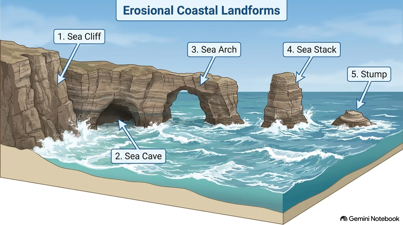 Erosional Coastal Landforms