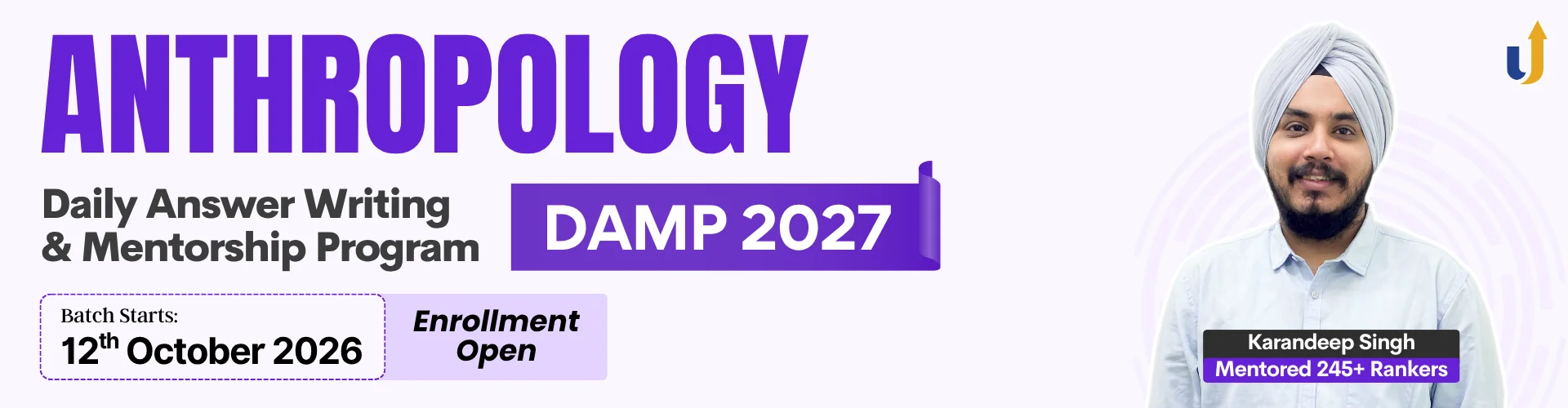 Anthropology DAMP 2027 — Daily Answer Writing & Mentorship Program by Karandeep Singh Sir