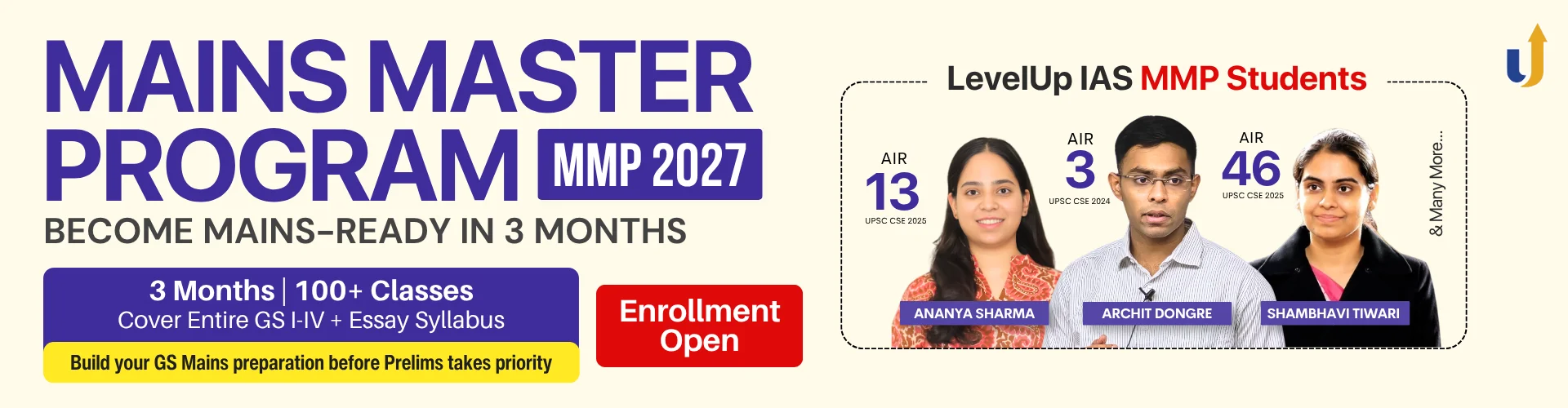 Mains Master Program MMP 2027 — become Mains-ready in 3 months