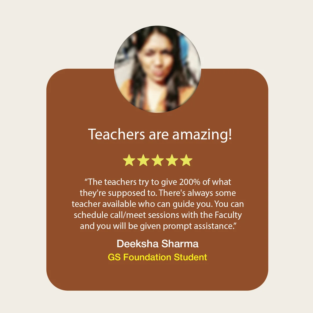 Student review from Deeksha about LevelUp IAS faculty