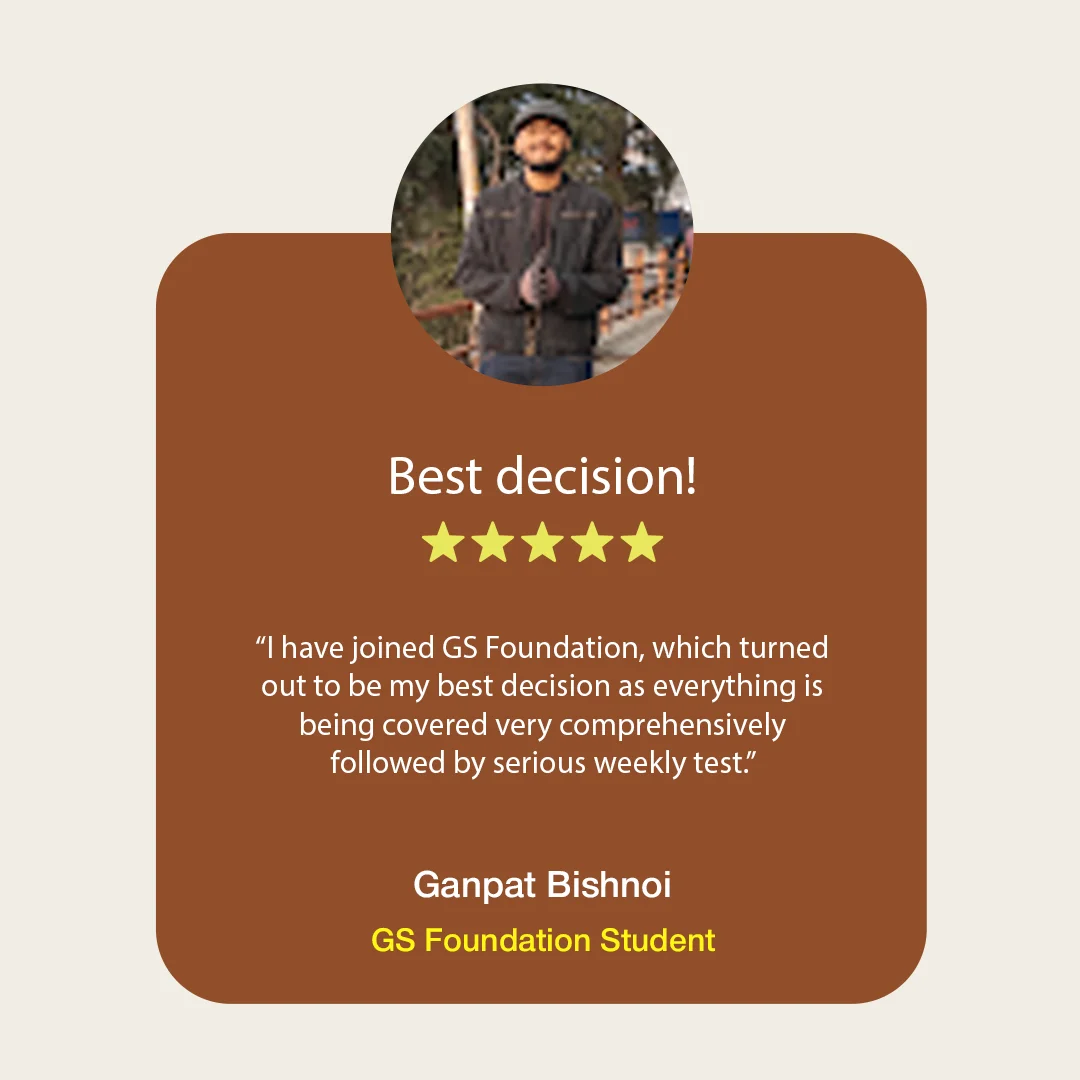 Student review from Ganpat about the GS Foundation programme