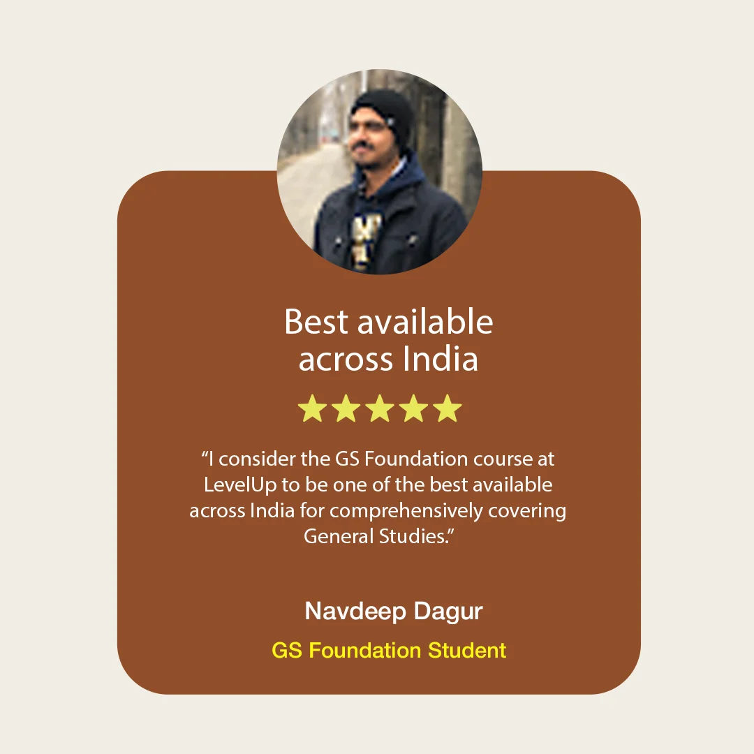 Student review from Navdeep about LevelUp IAS
