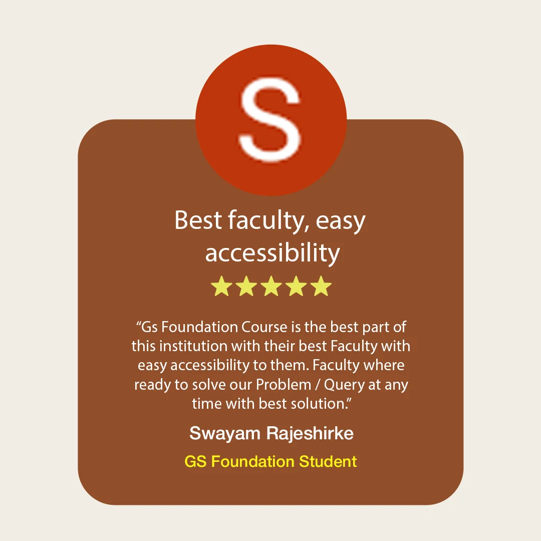 Student review from Swayam about the GS Foundation programme